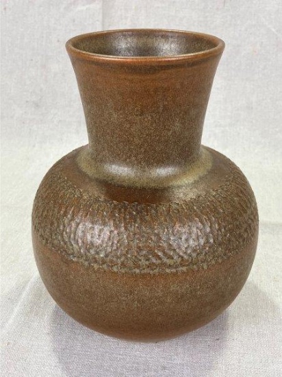 W.J. "Bill" Gordy Decorated Vase with Mountain Gold Glaze