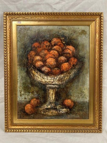 Mid-Century Modern Still Life, Oranges in Vase