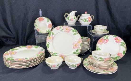 Franciscan "Desert Rose" Dinnerware, 27 Pieces (Early Mark)