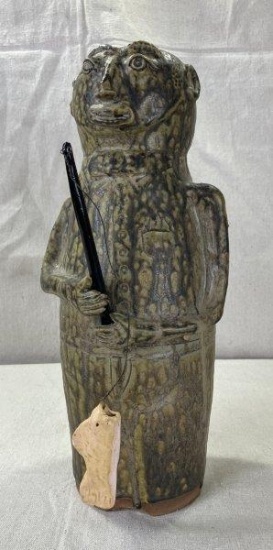 Claude Miller Figural Stoneware Sculpture, 1997
