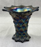 Carnival Glass Vase in Amethyst