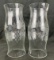 Pair of Etched Glass Hurricane Shades