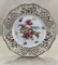 Schumann Dresden Porcelain Pierced Gilded Floral Plate