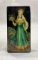 Antique Russian Hand-Painted Miniature Lacquer Box, Signed, Dated 1970