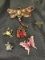 Goldtone and Brilliant Color Rhinestone Animal Pin Assortment