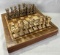 Folk Art Hand-Carved Chess Set