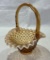 Fenton Amber Cameo Opalescent Hobnail Basket