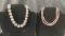 Set of Three Floral-Themed CloisonnÃ© Enamel Beads with Gold Tone Accents