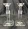 Etched Floral Candlesticks