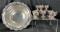 Israel Freeman & Son LTD Silverplate Punch Bowl & Cups, English Repoussé Work