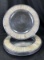 Set of Ivory and Silver-Toned Chargers