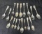 Collection of 17 Silver Plate Souvenir Spoons
