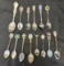 Group of 14 Silver Plate Souvenir Spoons