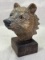 Folk Art Carved Bear Head