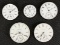 Collection of Antique Watch Faces with Movements - Elgin, Illinois & Others