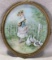 Lady and the Geese, Oil on Board