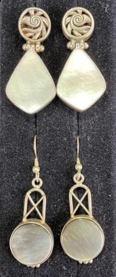 Abalone and Sterling Silver Earring Pairing