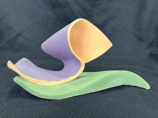 Theo Abstract Ceramic Sculpture, Handbuilt by Theo Designs, 20th Century