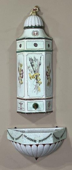 Polychromed Italian Wall Fountain
