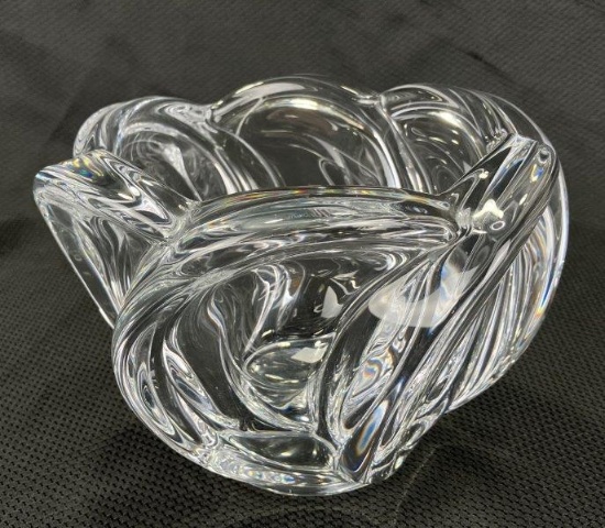 Floral French Art Glass Bowl