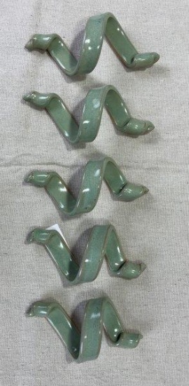 Set of Five Stoneware Napkin Rings