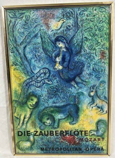 Marc Chagall (1887 - 1985) The Magic Flute, Metropolitan Opera Poster, 1967