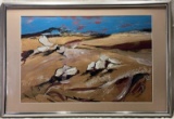 Abstract Gouache Landscape