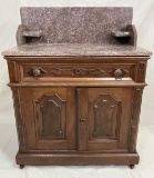 Victorian Eastlake Marble Top Wash Stand