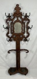 Victorian Walnut Hall Tree