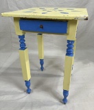 Painted One-Drawer Stand, 19th Century