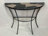 Demi-Lune Wrought Iron Patio Table