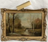 Frederick Matzow (1861-1938) River Landscape, Oil on Canvas