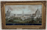 Early 19th Century Lithograph of Lisbon Harbor