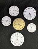 Collection of Antique Watch Faces with Movements - Elgin, Westfield & Others