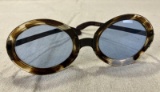 Pair of Mid-Century Modern Oversized Round Tortoise Shell Glasses, Made in France