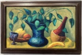 Mid-Century Modern, Still Life, Oil on Board