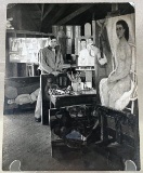 Vintage Photograph of Artist in Studio