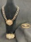 Goldtone Costume Jewelry Assortment Featuring Rhinestones