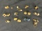 Gold Tone Vintage Earring Assortment Featuring Trifari and Faux Pearls