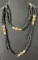 Faux Pearl and Gold-Tone Beaded Necklace