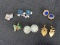 Vintage Earring Assortment Featuring Monet, Old Salem, and Napier