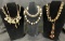 Gold Tone Necklace Jewelry Grouping