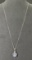 Sterling Silver Necklace with Prismatic Heart-Cut Crystal