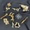 Goldtone Brooch Pin Collection Featuring Vintage Pastelli and Monet