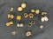 Goldtone Vintage Earring Assortment Featuring Monet, Napier, and Enameled Portraiture