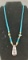Abalone Inlay and Turquoise Stone Native American Motif Necklace