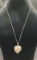 Chased Sterling Silver Double-Opening Heart Locket
