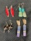 Group of Four Natural Stone Earrings Featuring Turquoise, Smoky Quartz, and Sterling Silver