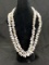 Moonstone Chip Bead Necklace Pairing with Gold Tone Beading