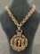 Brass-Toned Medieval Revival Necklace